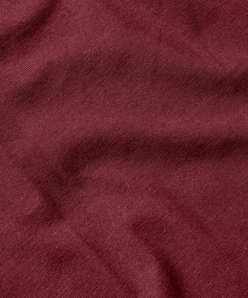Jerseykleid mit langen Ärmeln und Rundhalsausschnitt, Tawny Port