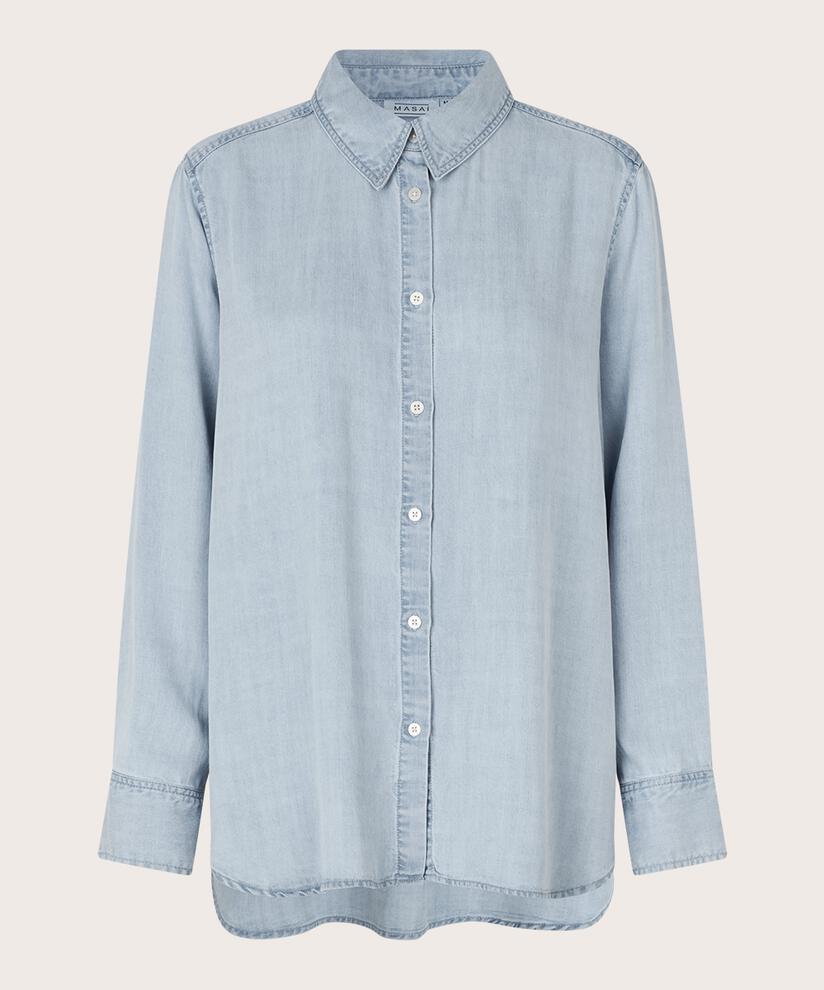 leichtes Jeanshemd aus Lyocell, Light Denim