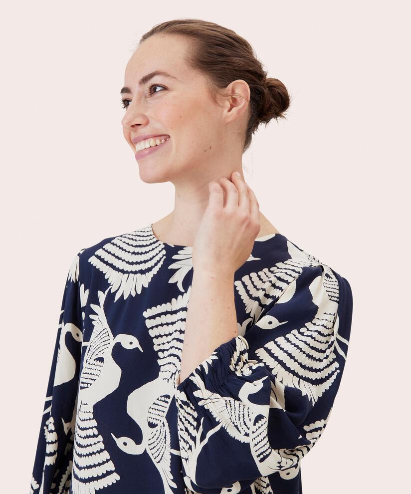 BRISA BLUSE, Navy Blazer