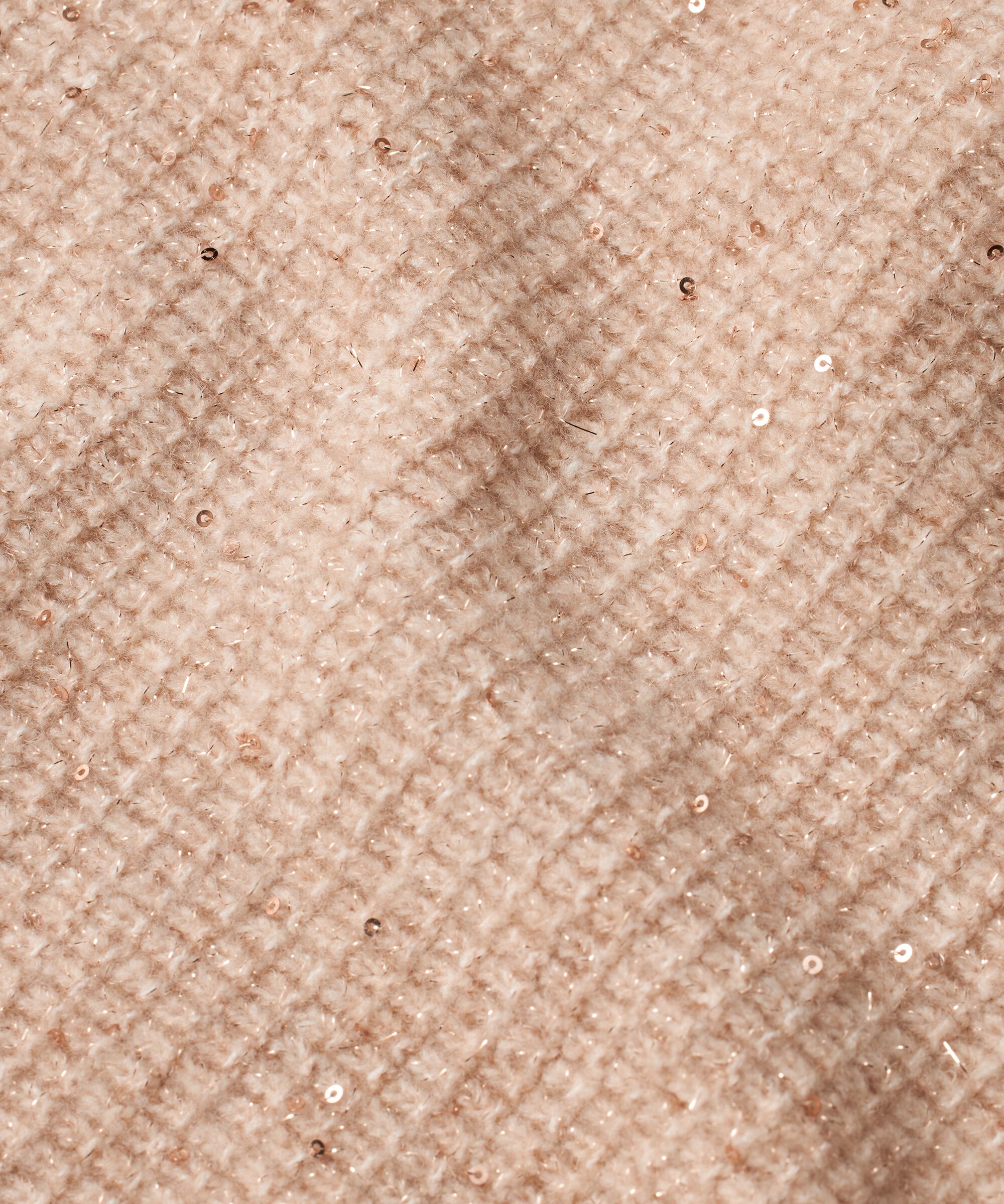 Cardigan aus Wollmix mit Pailletten, Bisquit