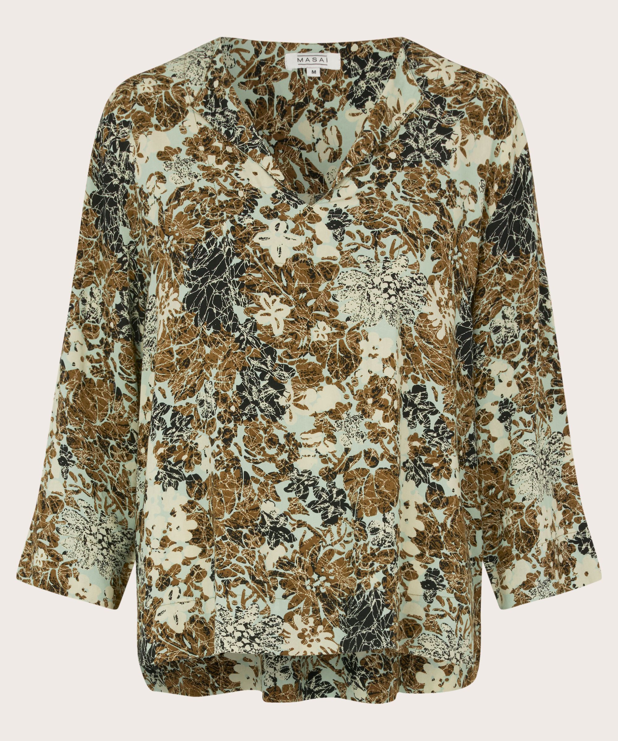 Viskosebluse Mit 3/4 Ärmeln, Bok Choy