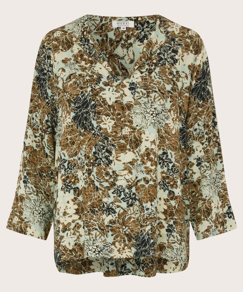 Viskosebluse Mit 3/4 Ärmeln, Bok Choy