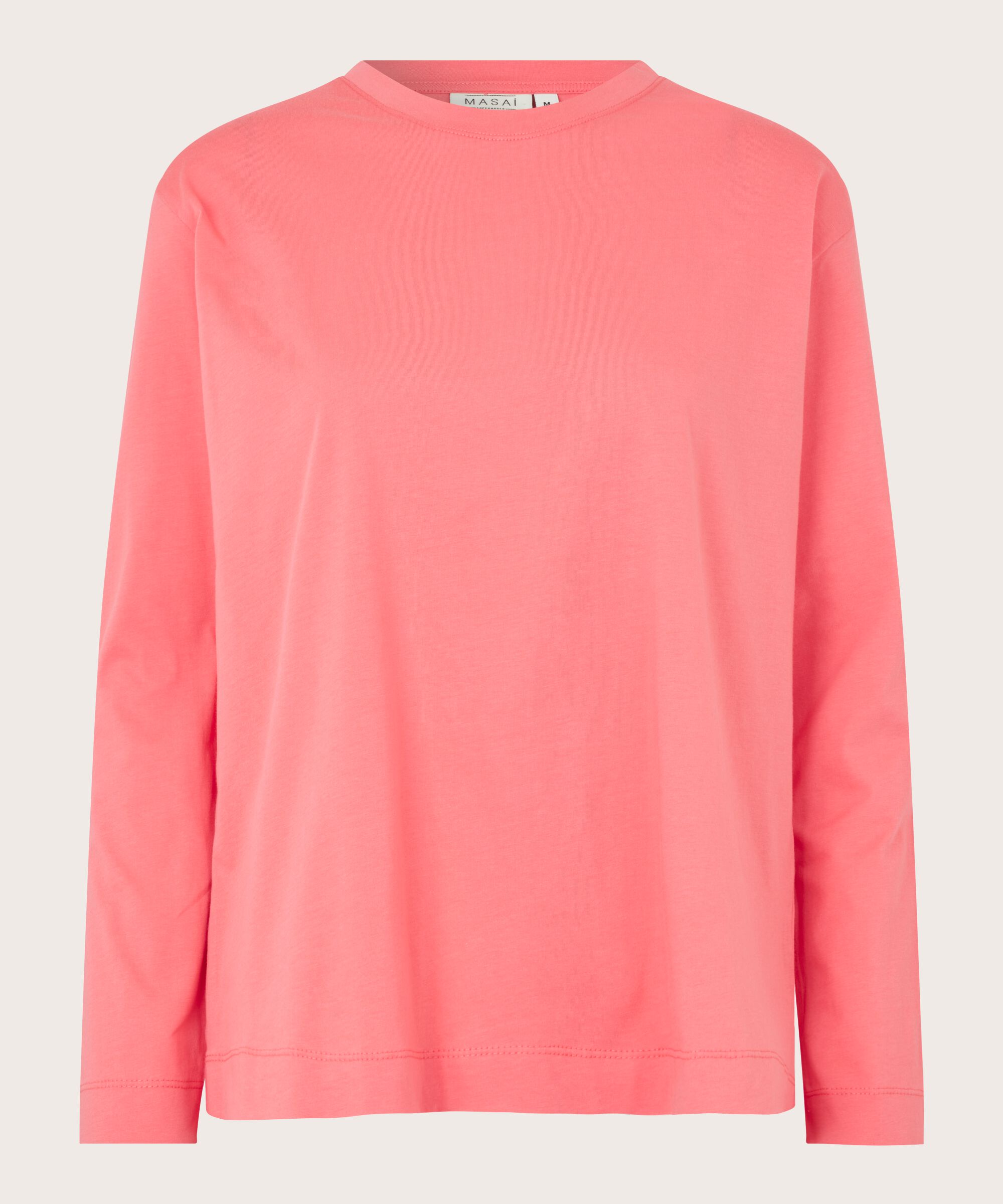 Langarmshirt aus Baumwolle, Calypso Coral