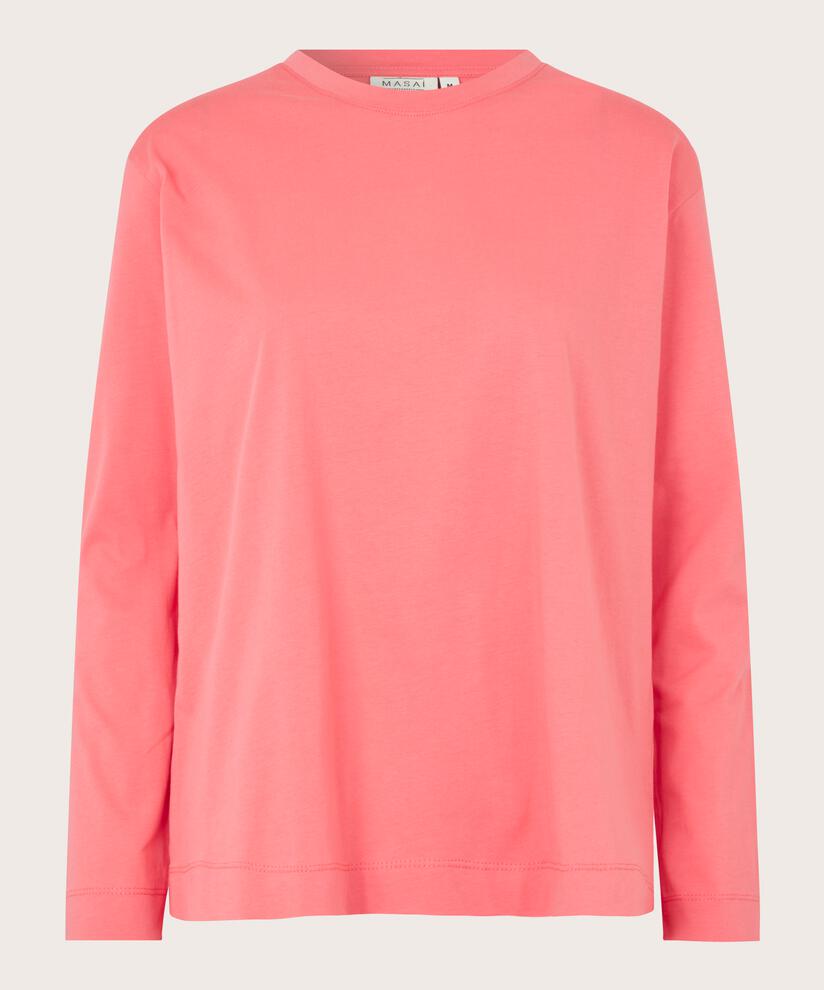 Langarmshirt aus Baumwolle, Calypso Coral