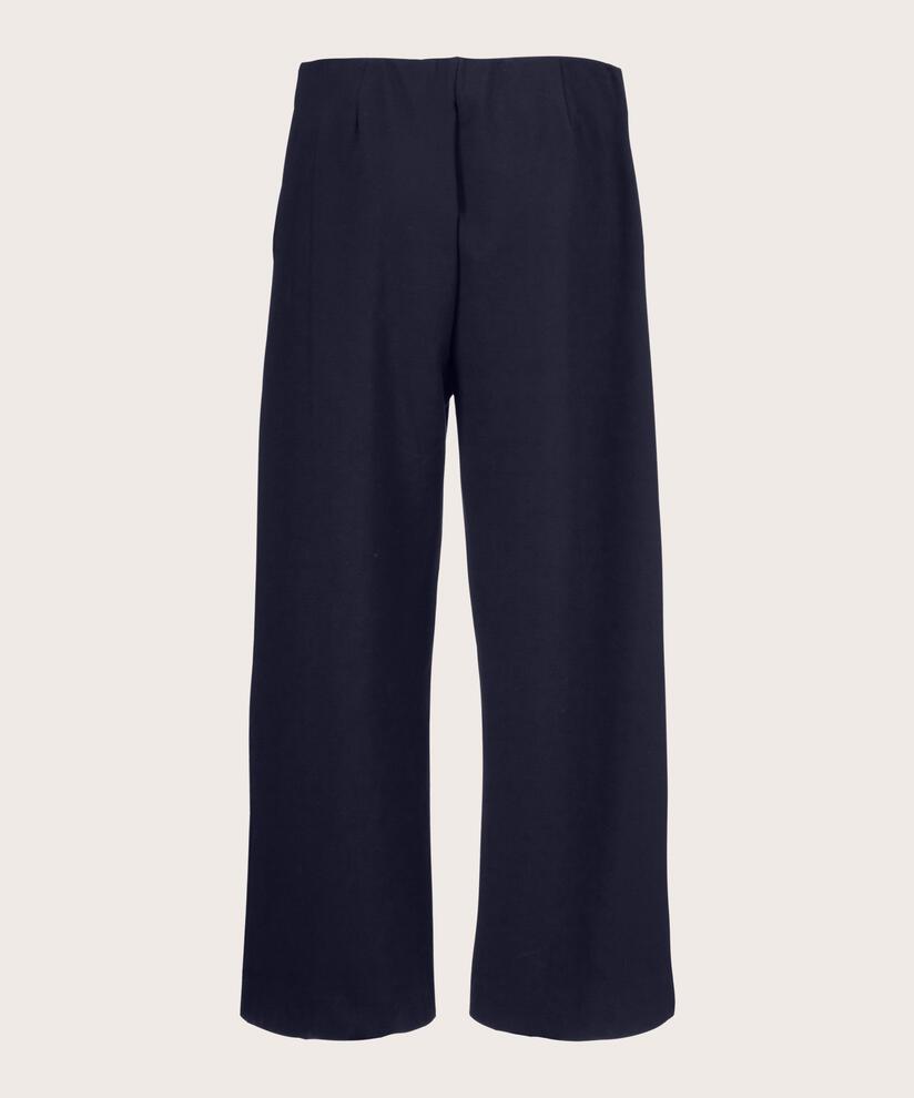 Schwere Jerseyhose mit weitem Bein, Navy