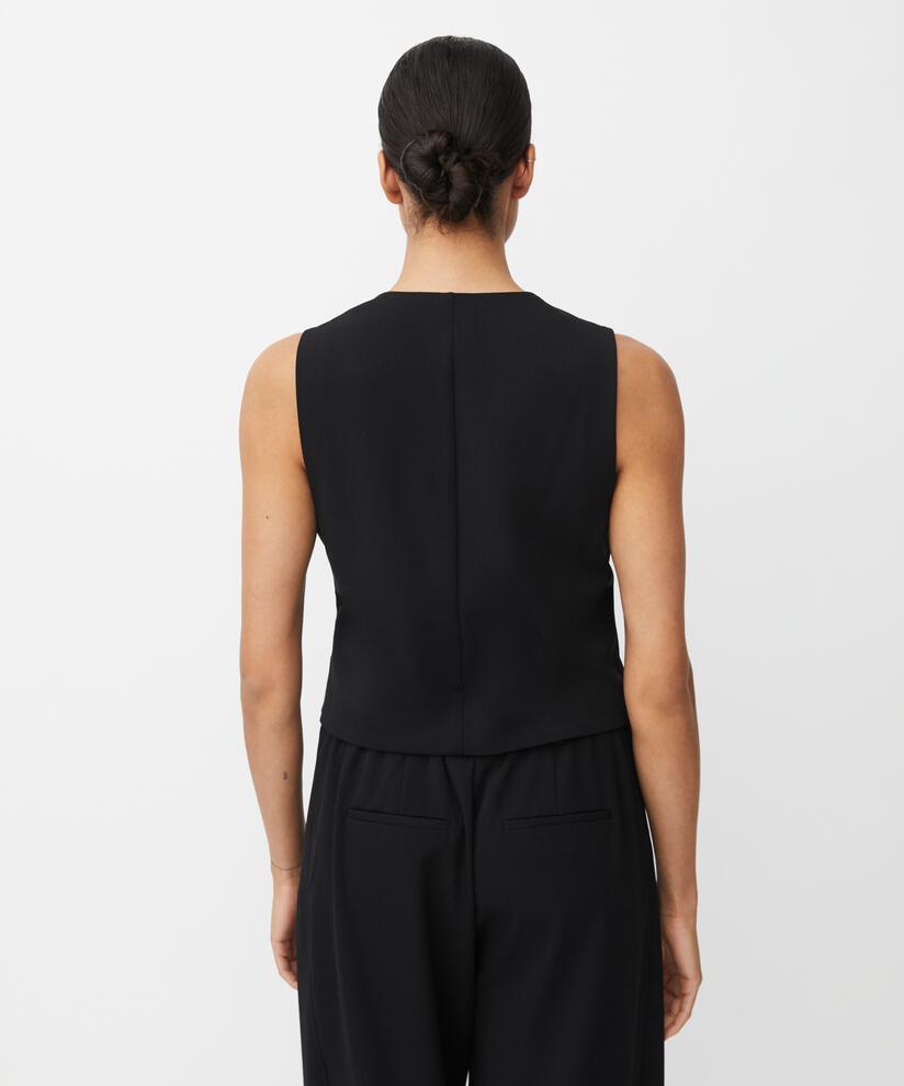 Weste mit Leistentaschen, Black