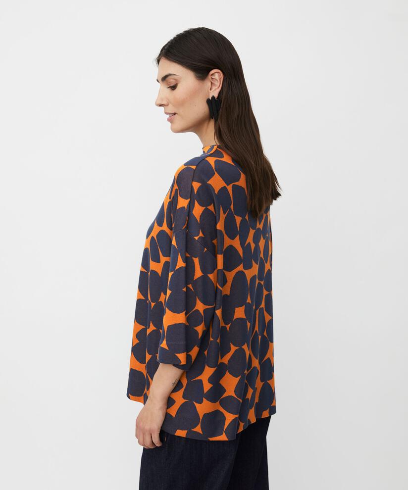 feminines Jersey-Top mit 3/4-Ärmeln, Autumnal