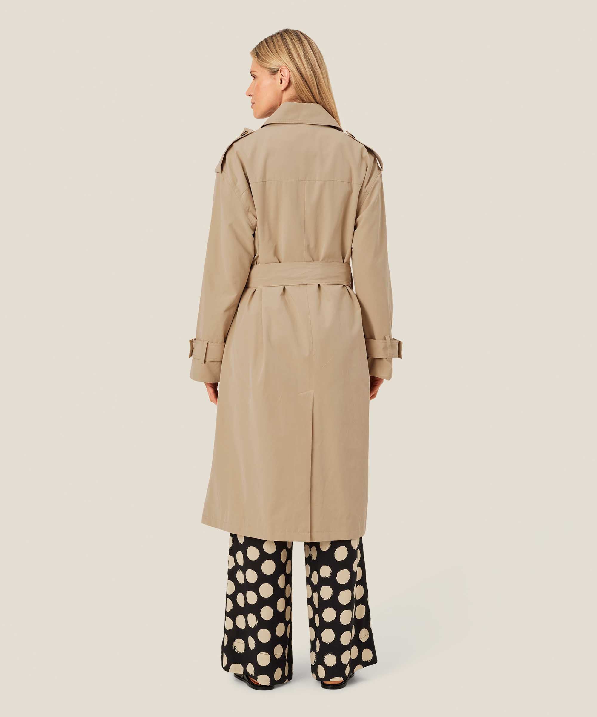 Trenchcoat mit zweireihigem Knopfverschluss, Safari