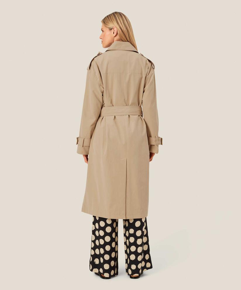 Trenchcoat mit zweireihigem Knopfverschluss, Safari