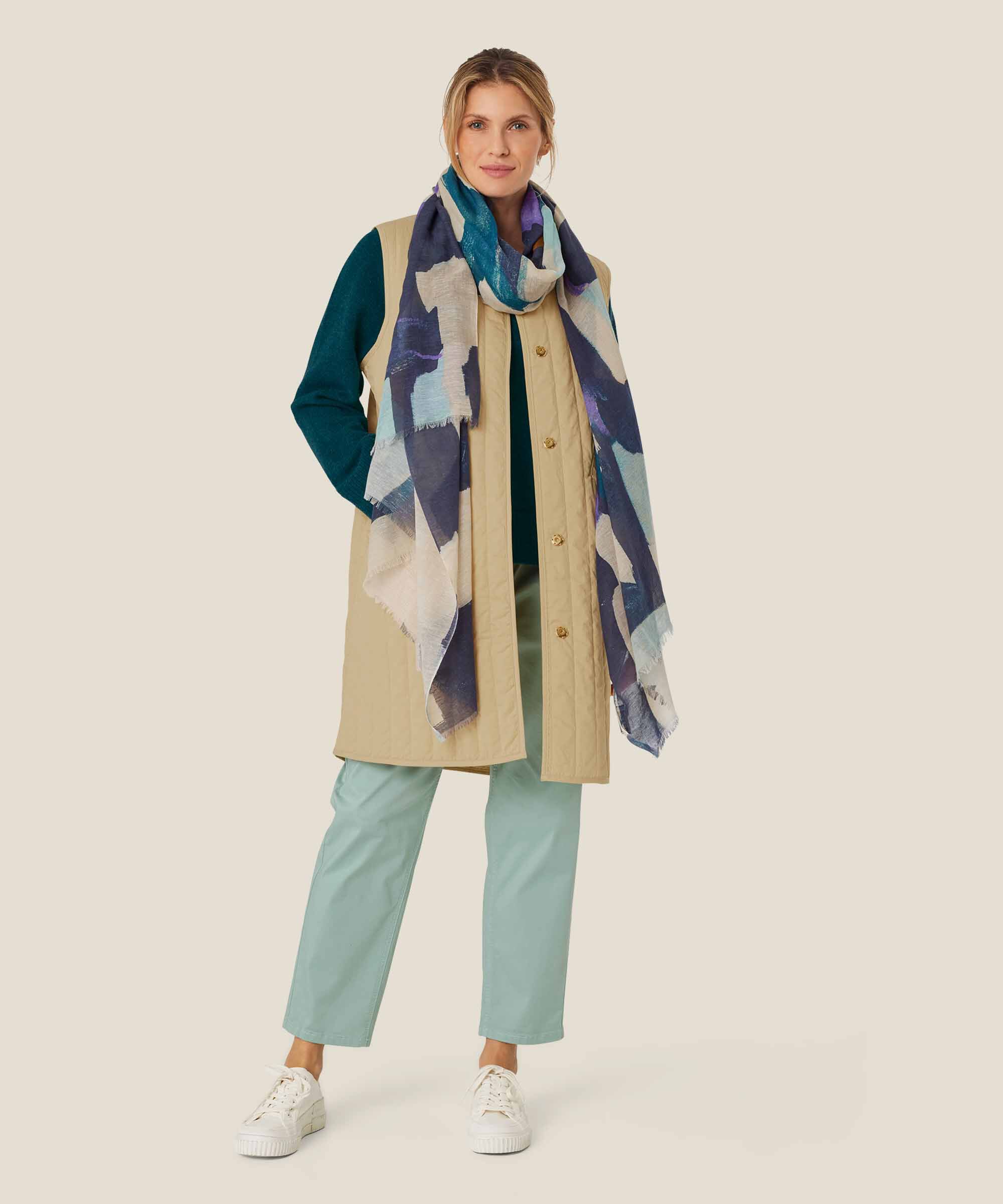 Steppweste mit Rundhalsausschnitt, Pale Khaki