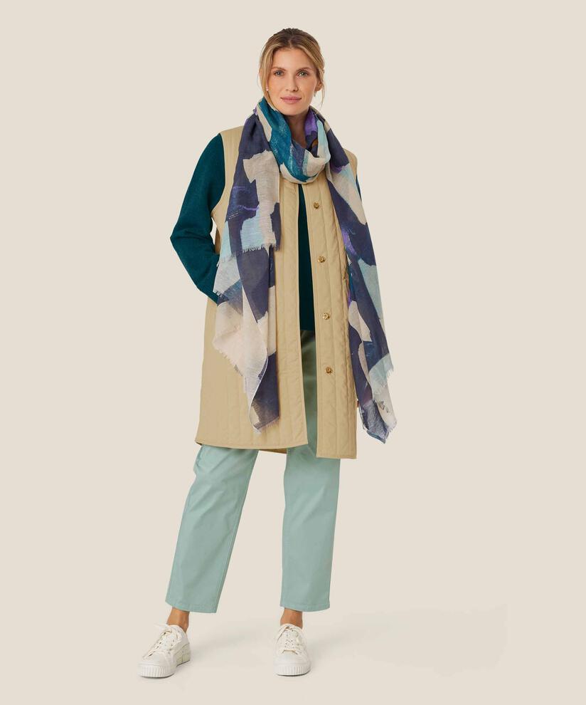 Steppweste mit Rundhalsausschnitt, Pale Khaki