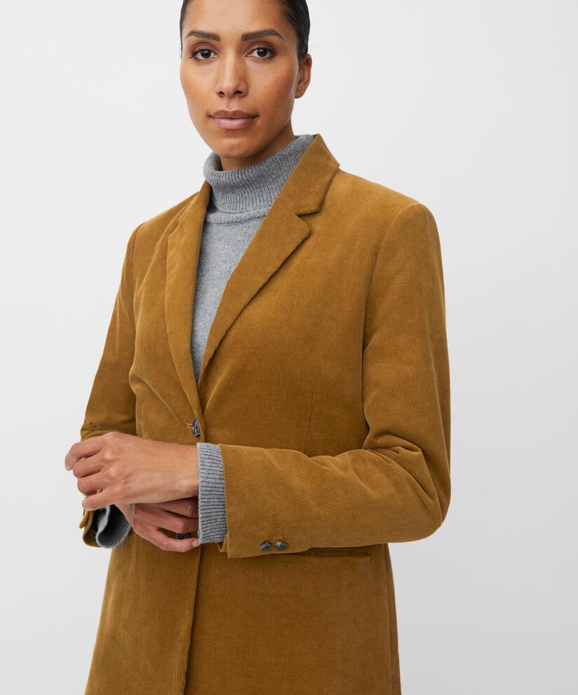 klassischer Blazer aus Babycord, Breen