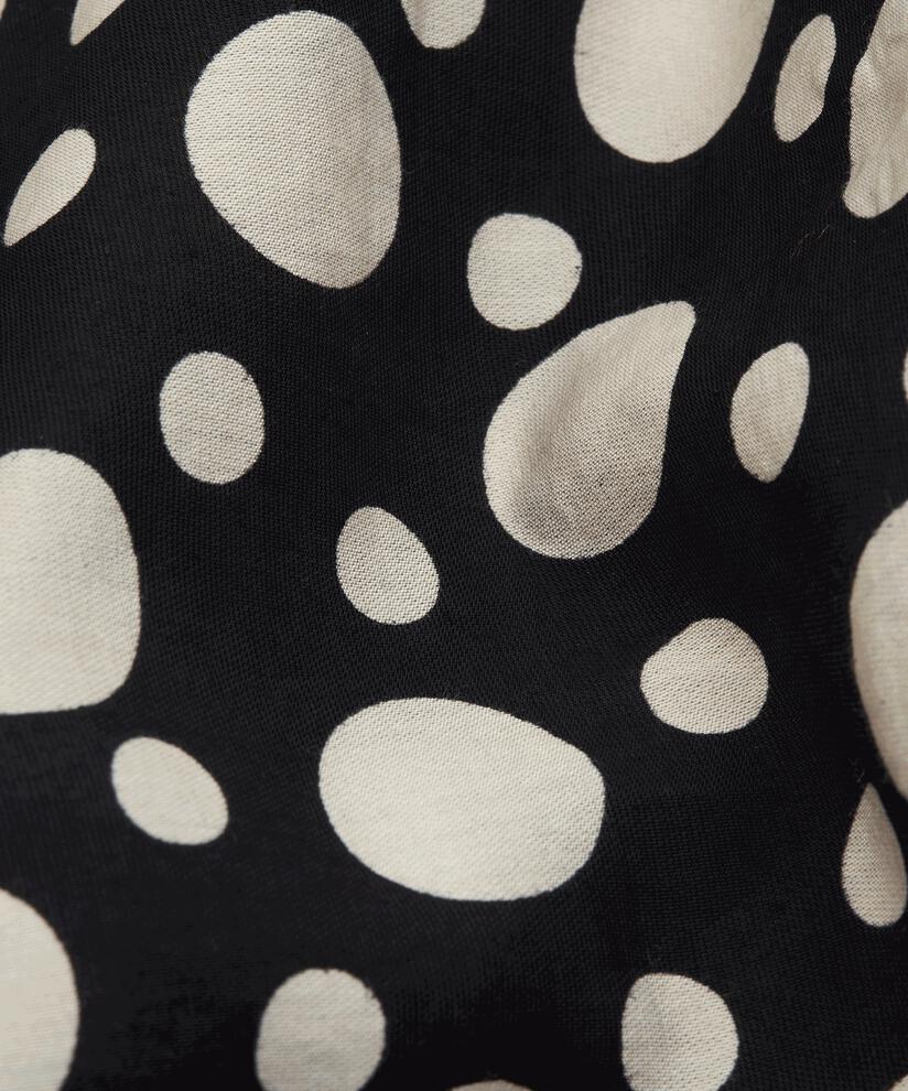 Kleid mit voluminösen Ärmeln und Eingrifftaschen, Black