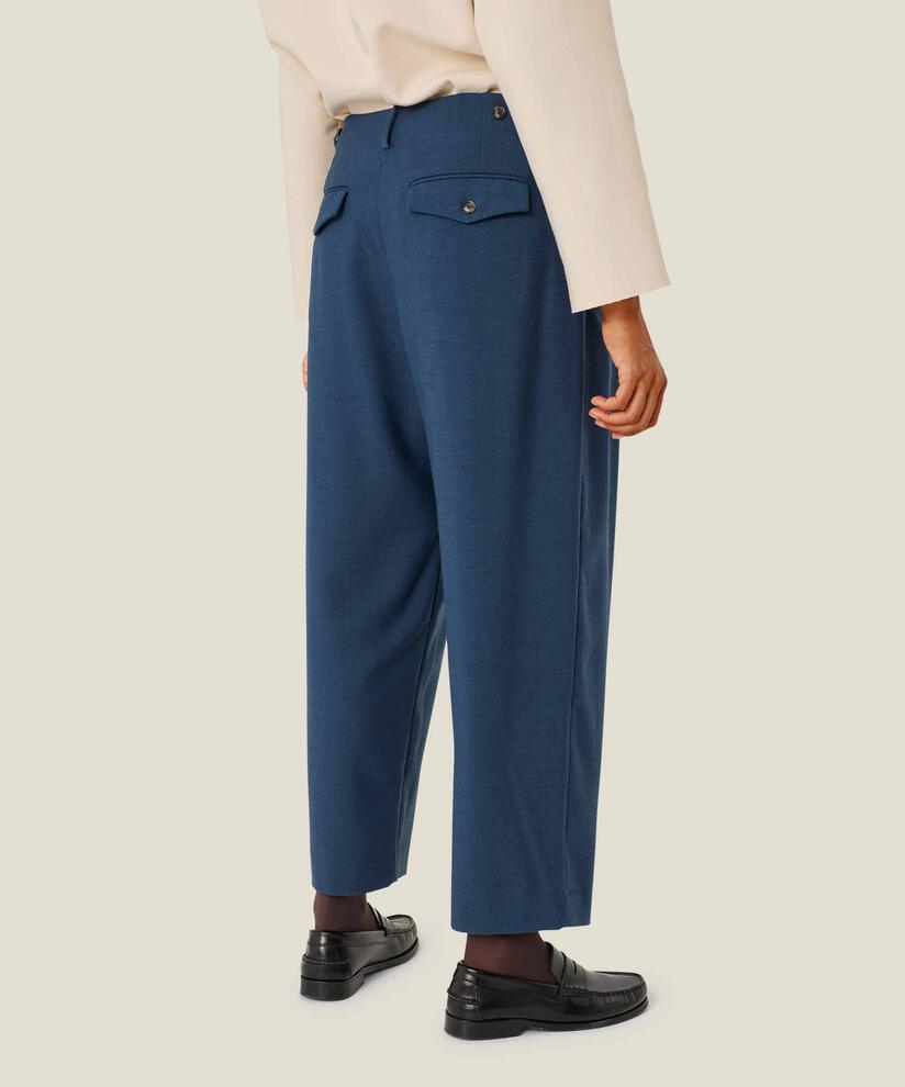 Hose mit festem Bund und Knopfdetails, Moonlit Ocean