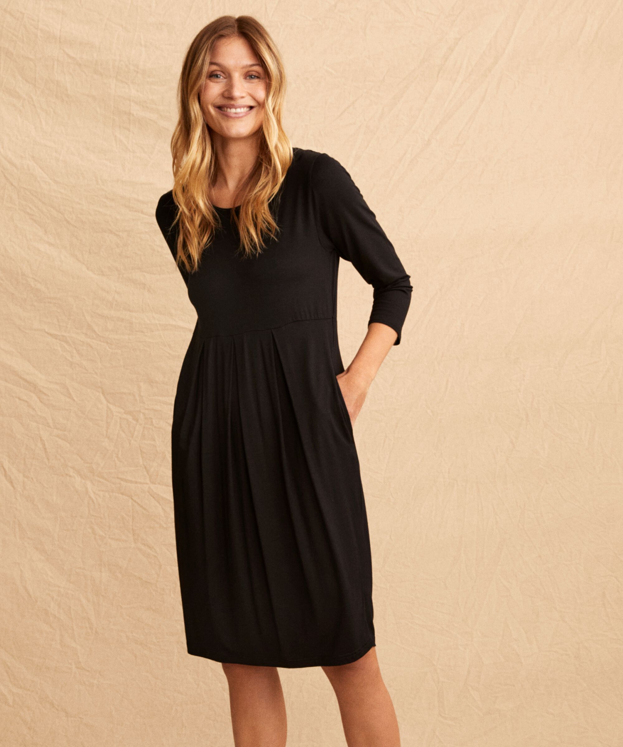 Tulpenkleid aus Jersey, Black