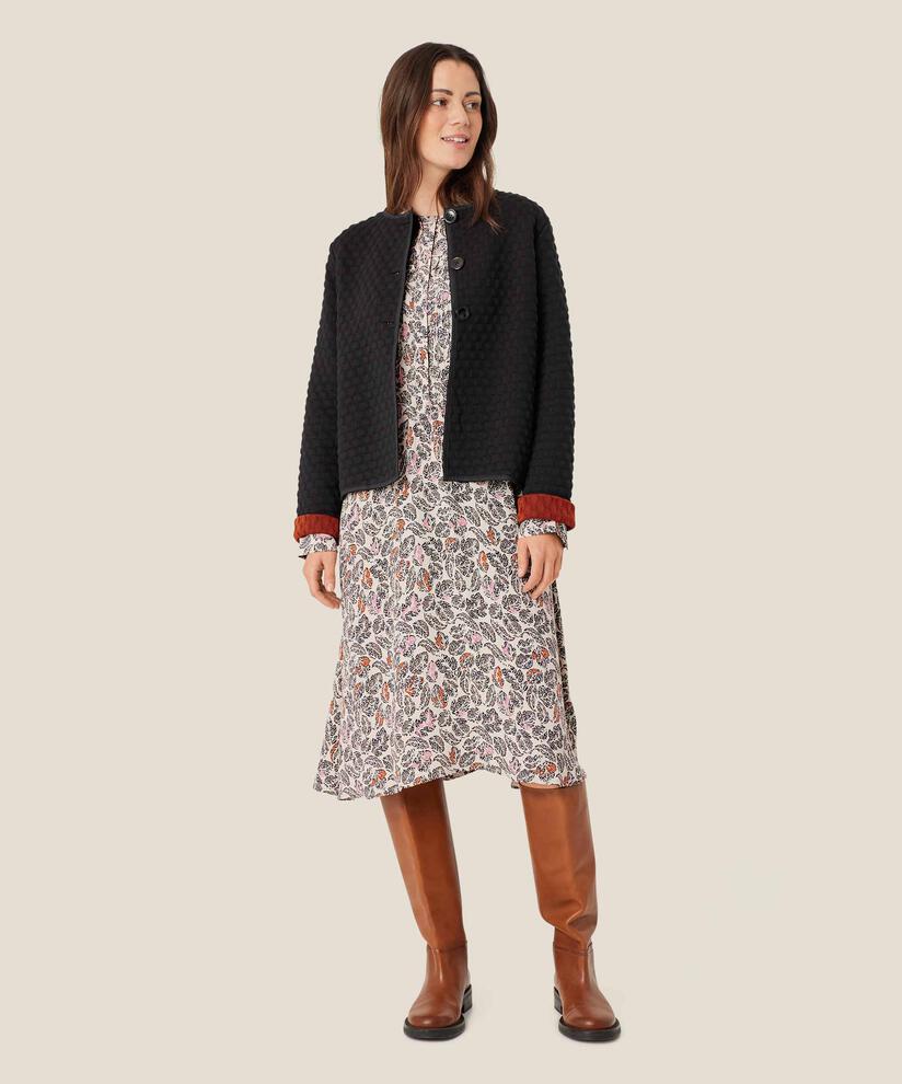 Jacke in Jersey-Qualität mit Bubble-Effekt, Black