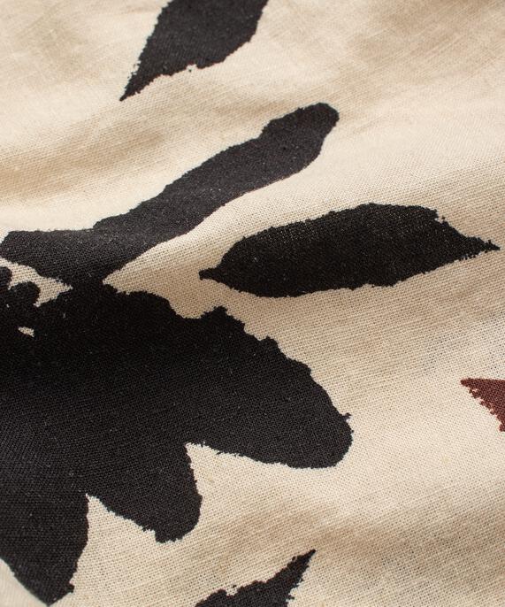 Shorts aus Leinenmischung mit Gummizug auf der Rückseite, Chestnut