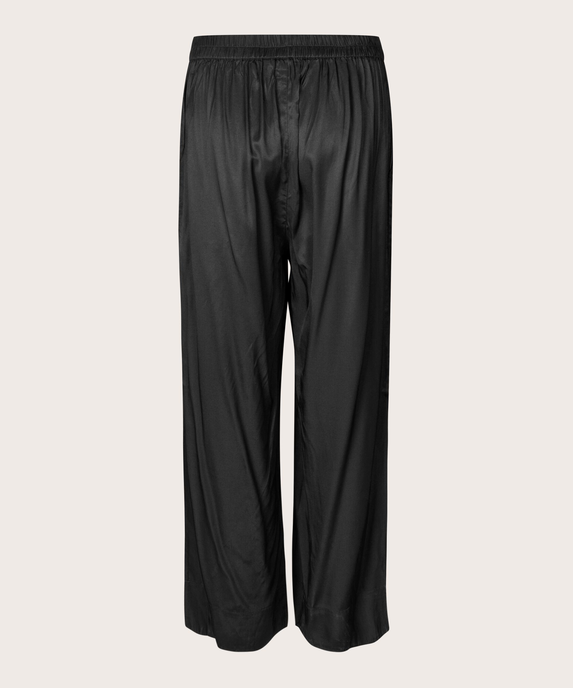 Viskosehose mit Gummizug hinten, Black