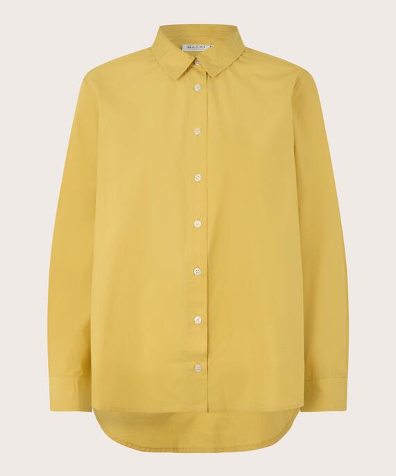 Button-down-hemdbluse Aus Baumwolle, Golden Green