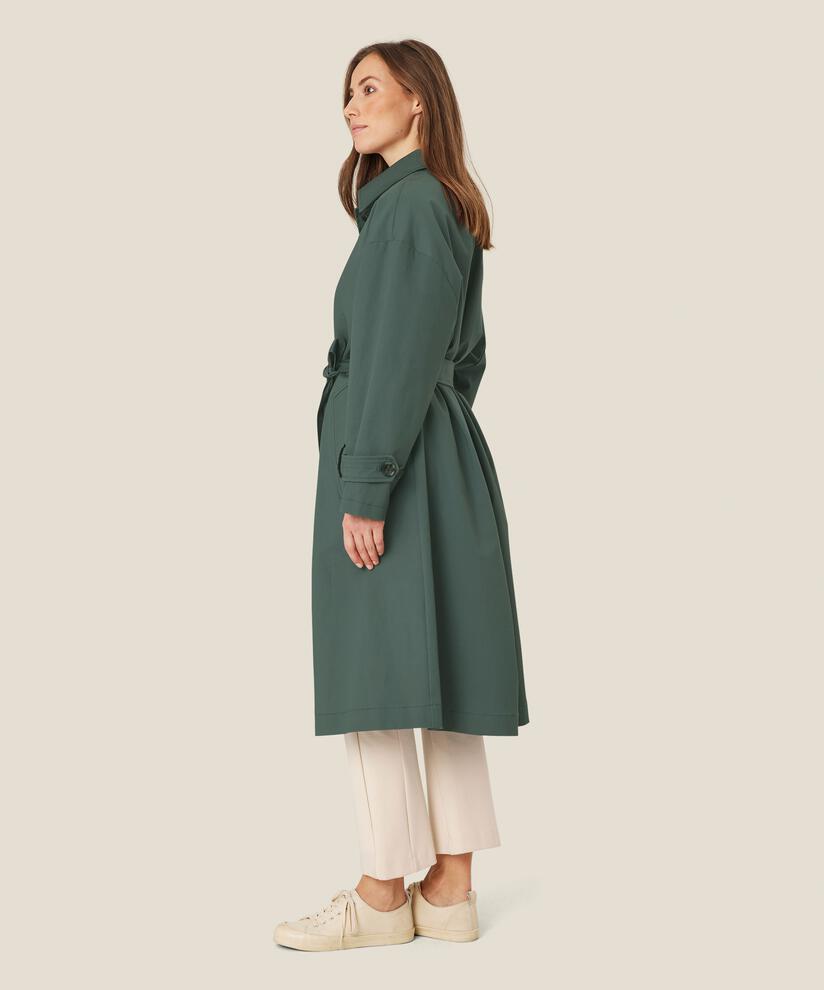 Mantel mit Knöpfen und Gürtel, Balsam Green