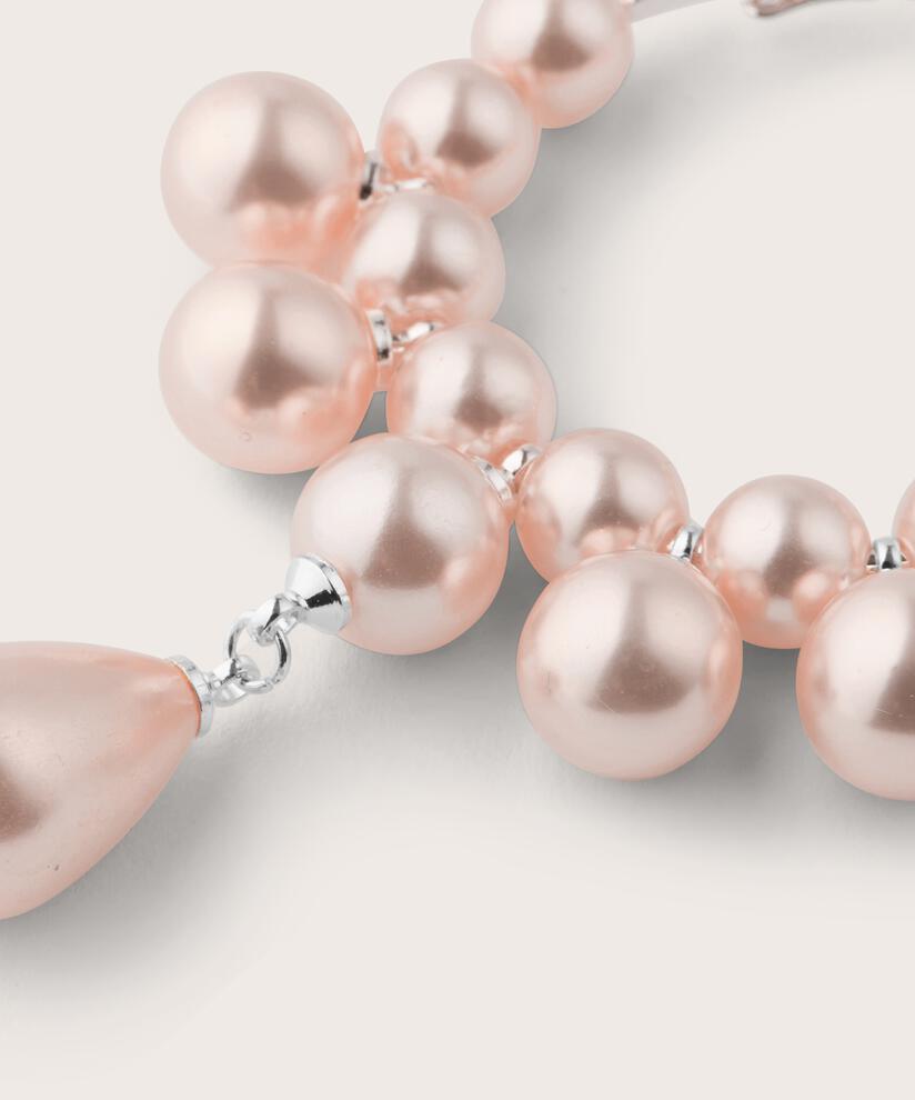 Creolen mit rosa Perlen, Lotus