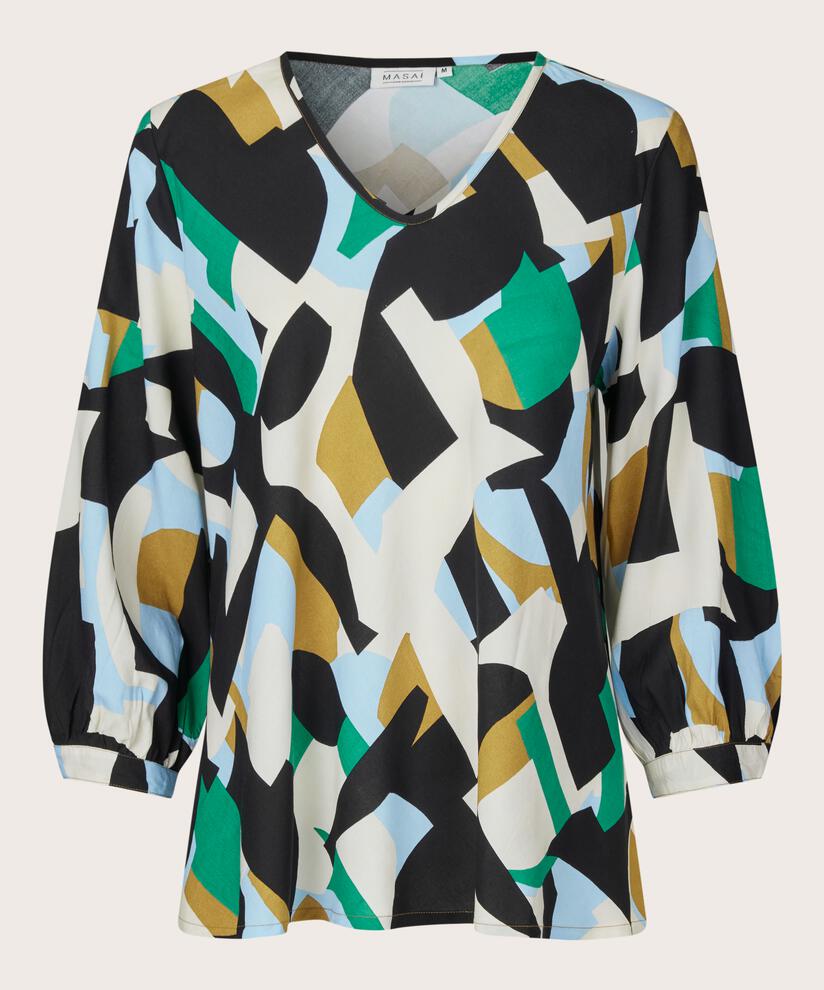 Viskosebluse mit 3/4 Ärmeln, Greenlake