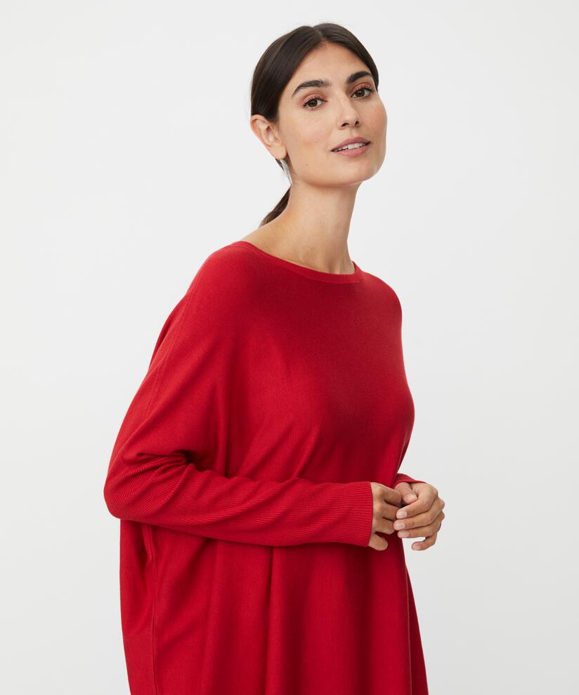 Oversize-pullover Mit Schmalen Ärmeln, Scarlet Sage