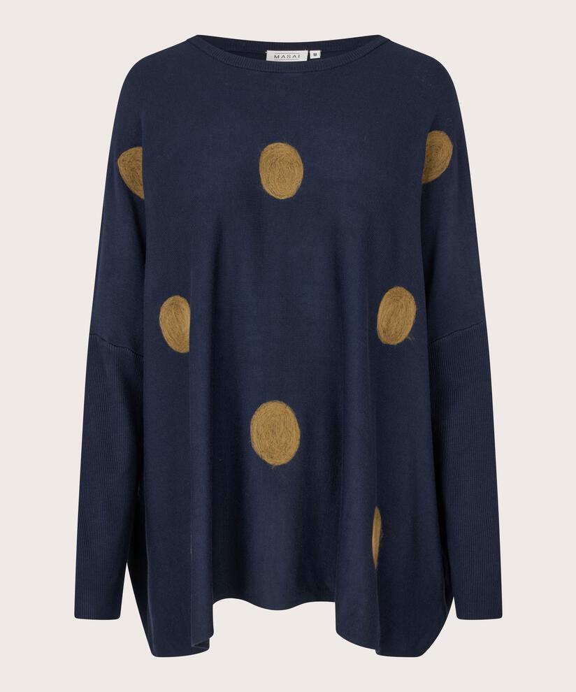 Oversize-pullover Mit Schmalen Ärmeln, Navy Blazer