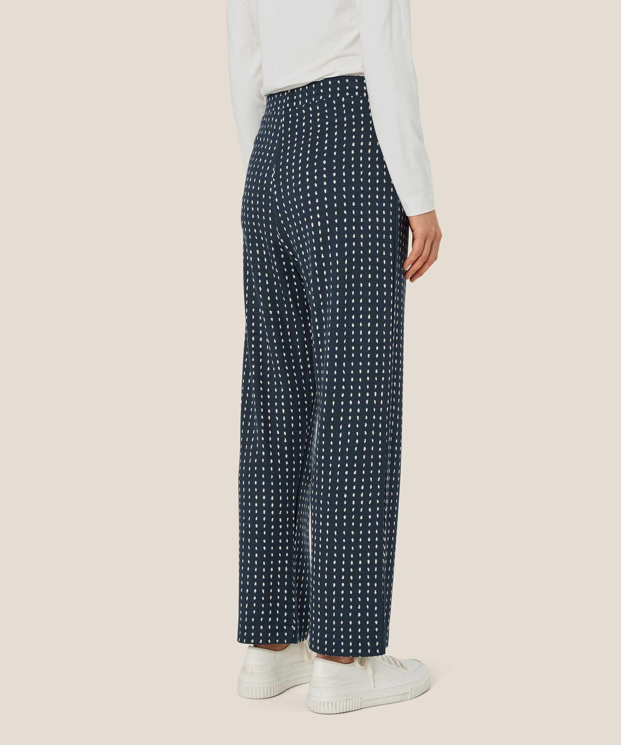gepunktete Jerseyhose mit elastischem Bund, Mood Indigo