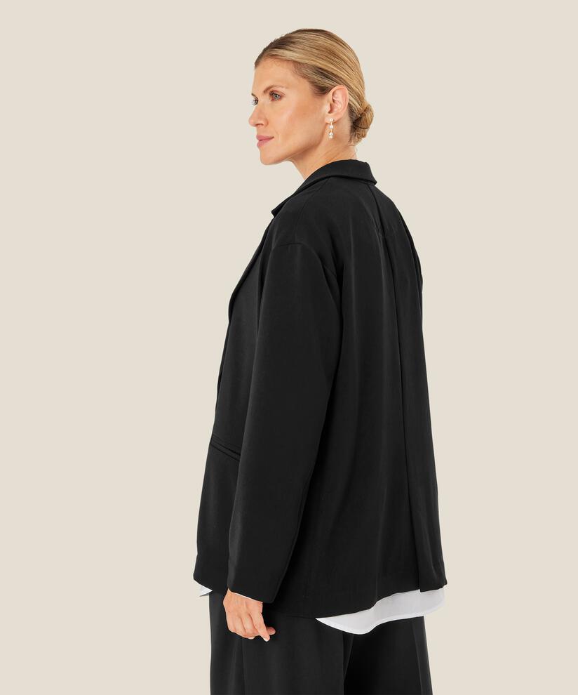 Klassischer Blazer mit einem Knopf, Black