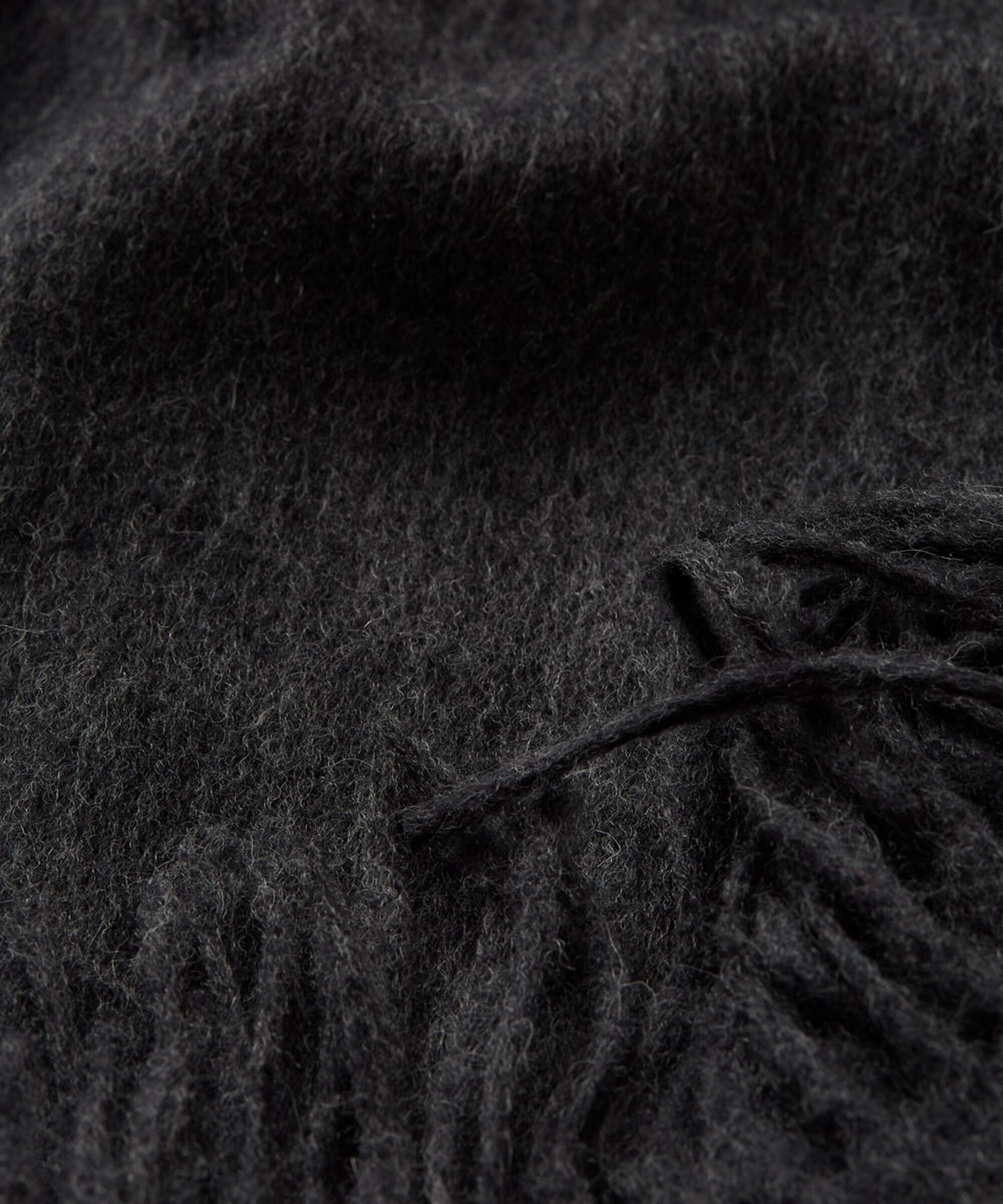 großer Wollschal mit Fransen, D. Grey mel.