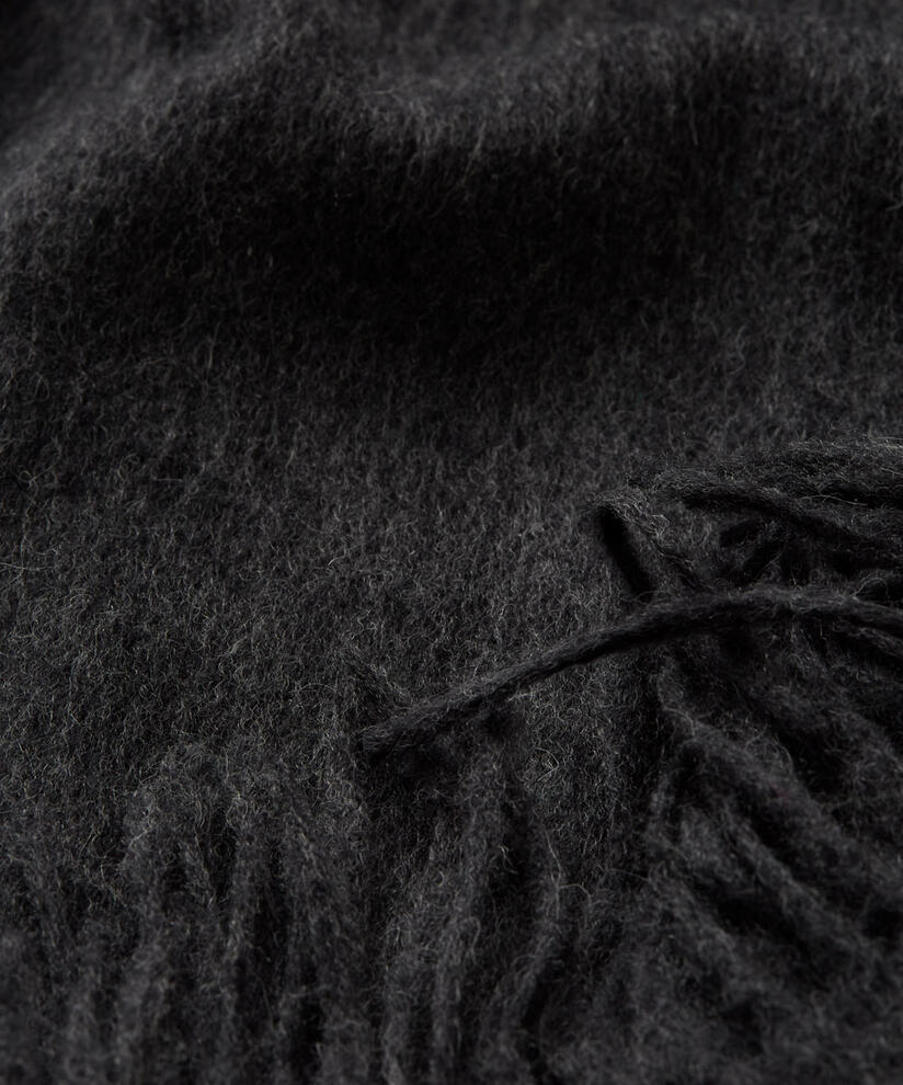 großer Wollschal mit Fransen, D. Grey mel.