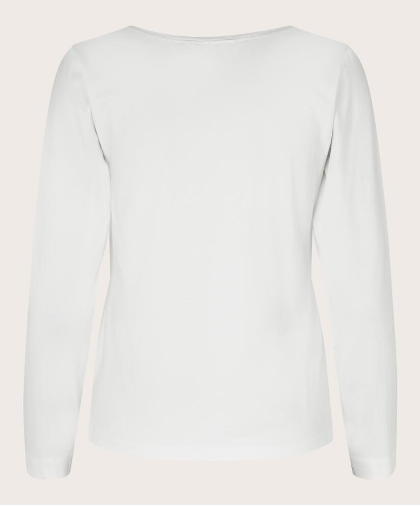 Weiches Jersey-top Mit Langen Ärmeln, Cream