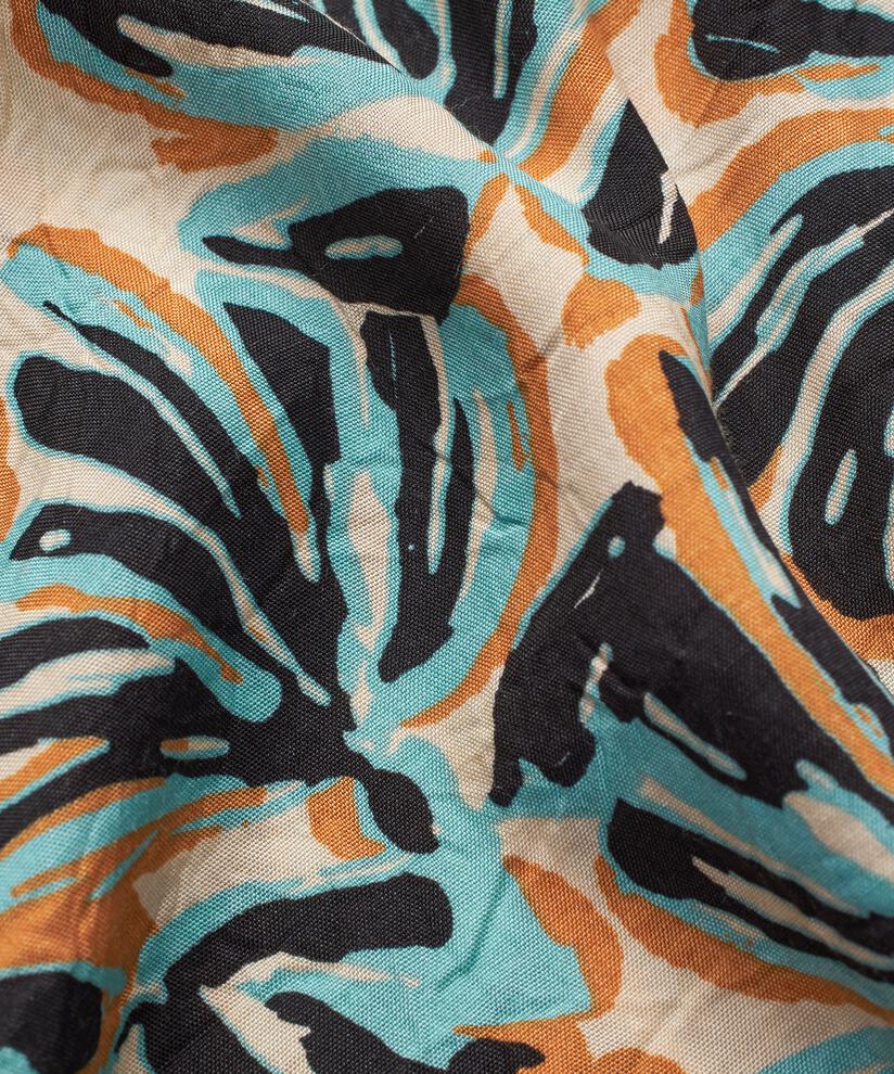Viskosekleid mit 3/4 Ärmeln und V-Ausschnitt, Aqua