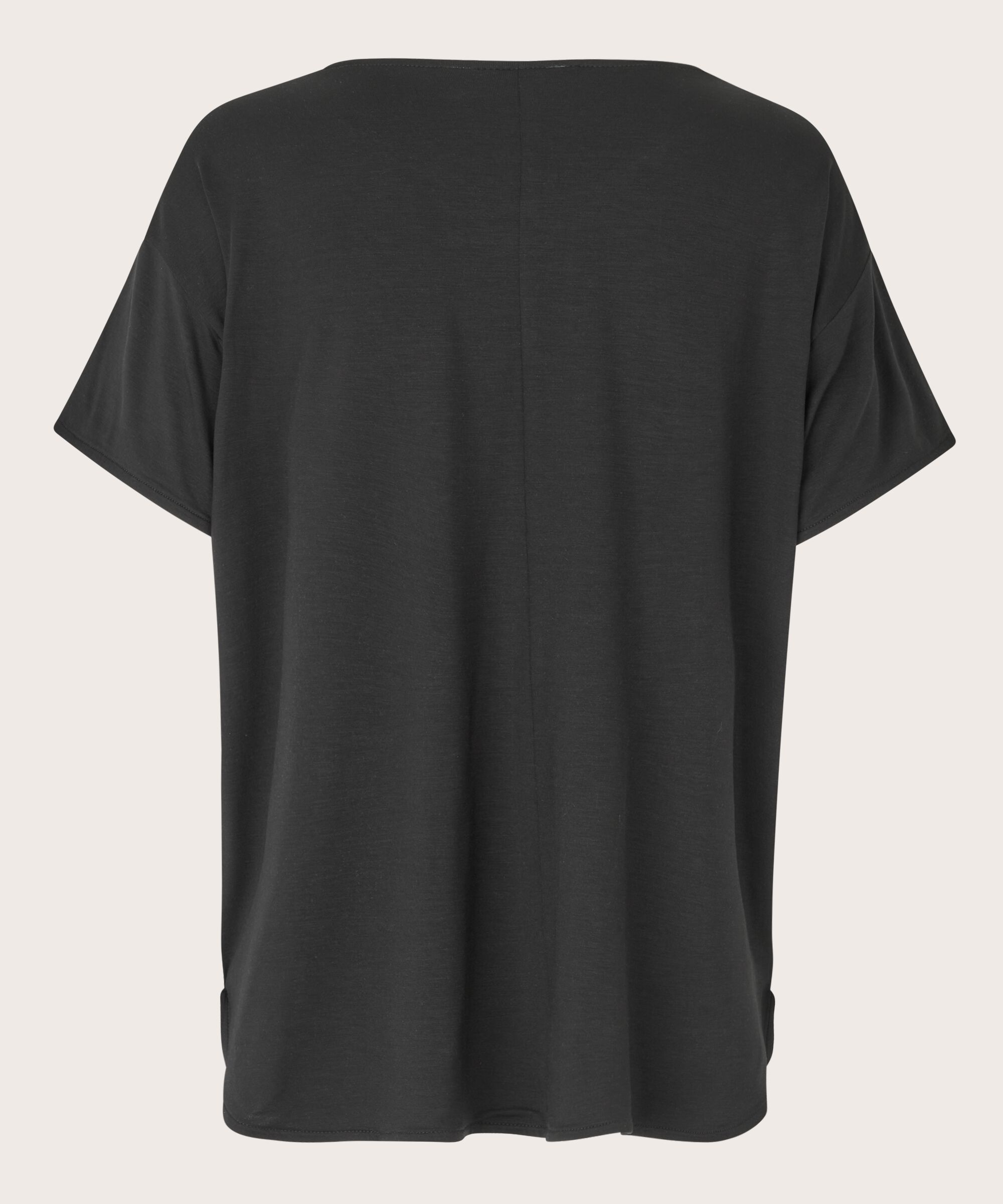 Dünnes T-Shirt aus Lyocell, Black