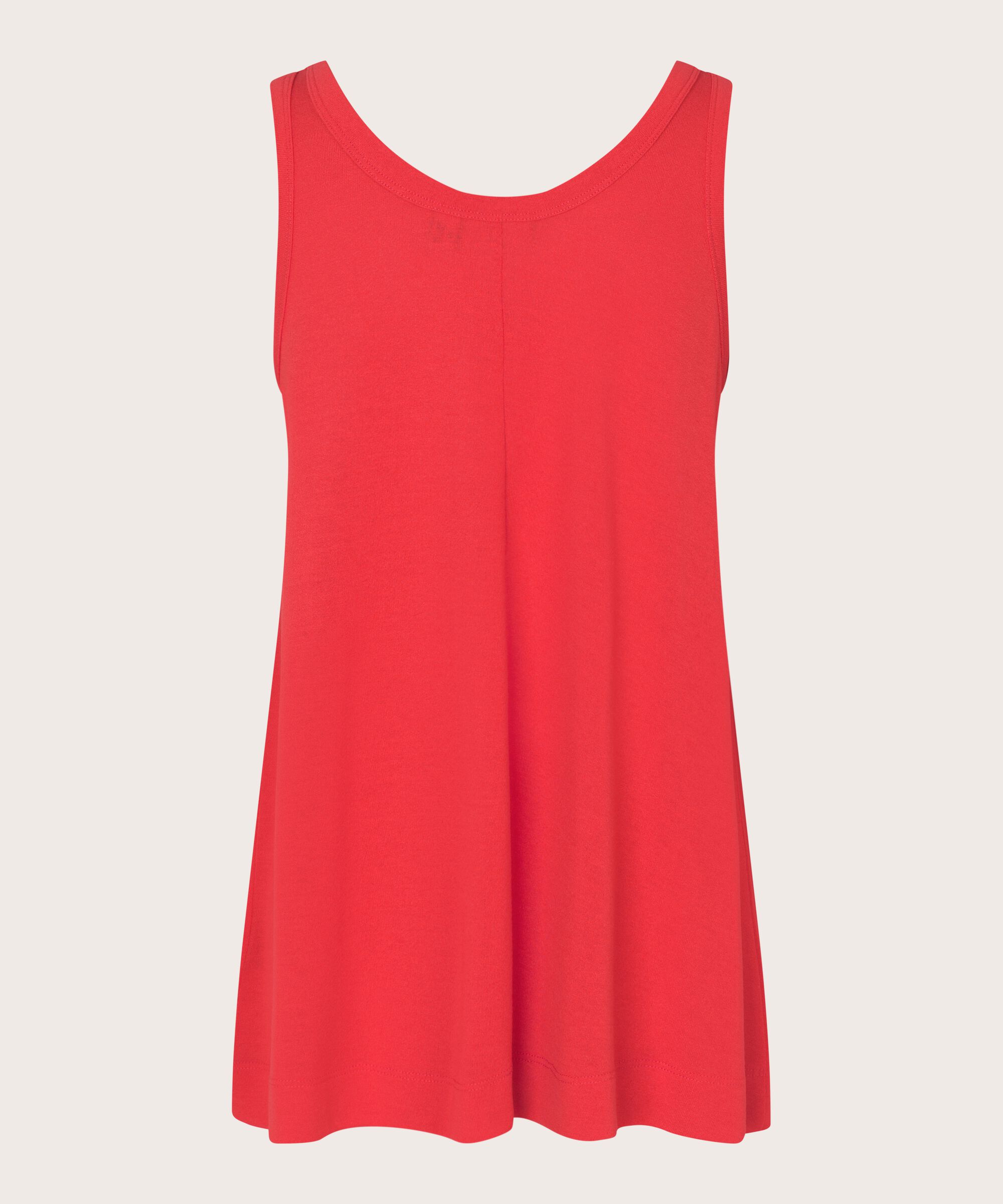 Jersey-Tanktop mit Rundhalsausschnitt, Hibiscus