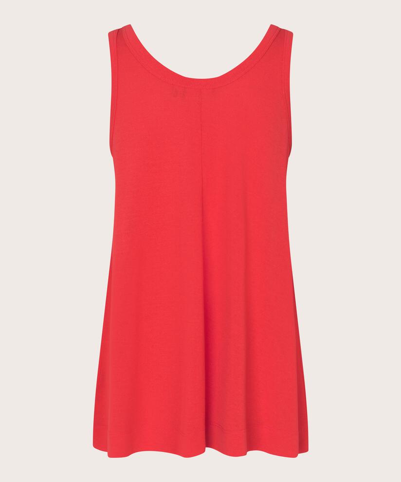 Jersey-Tanktop mit Rundhalsausschnitt, Hibiscus