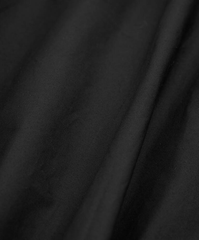 Baumwollkleid mit Bindeband in der Taille, Black