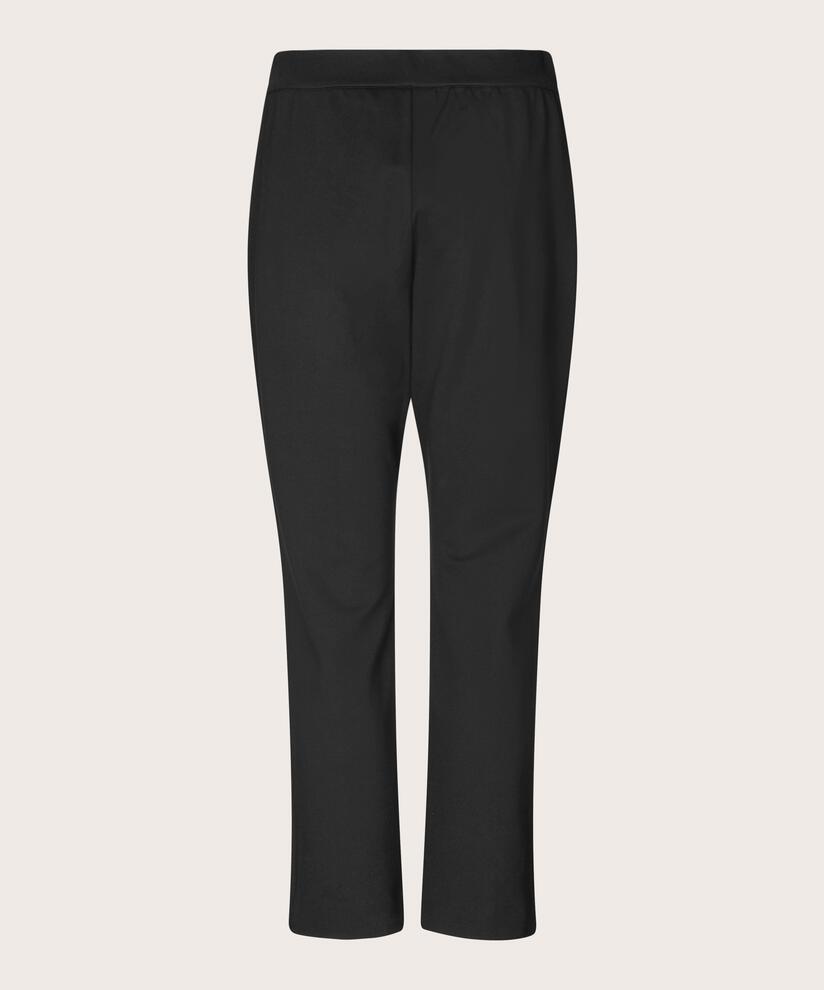 Leggings in schwerer Jersey-Qualität mit eingenähten Bügelfalten, Black
