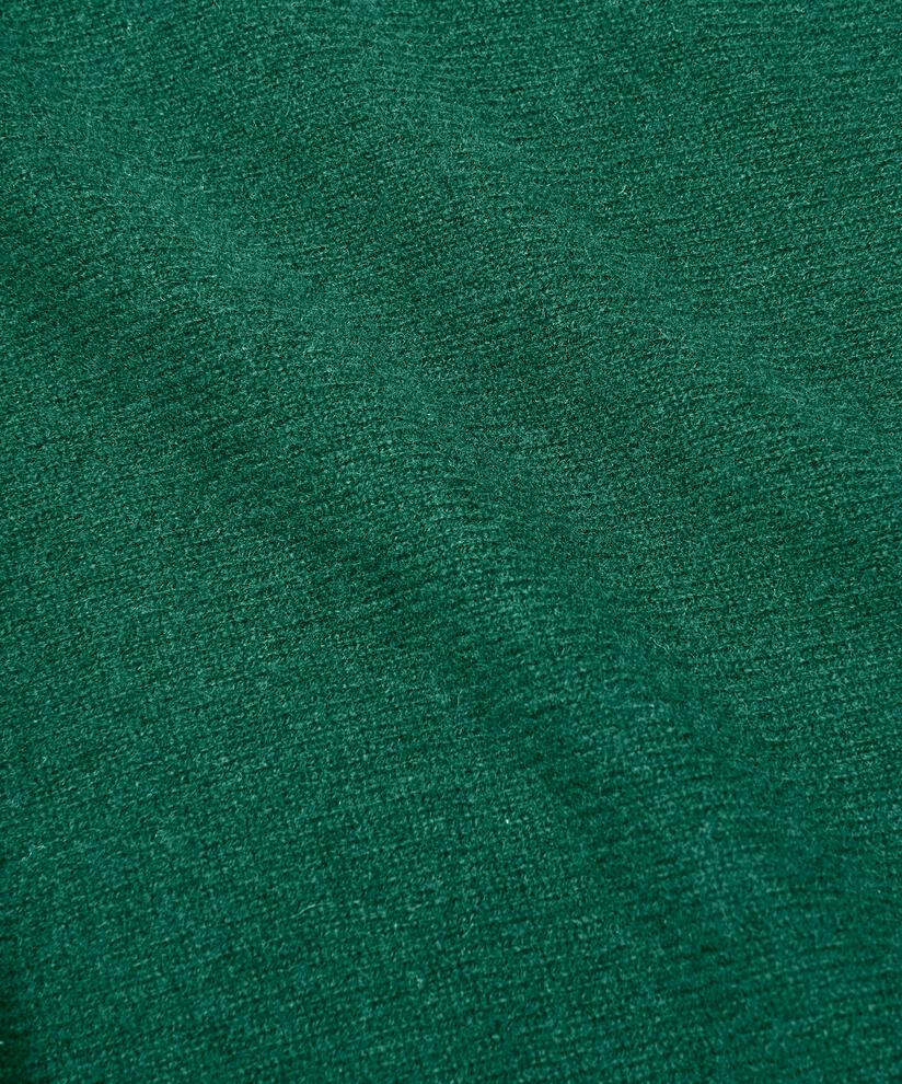Oversize Wollstrickpullover mit Rundhals, D. Grass Green