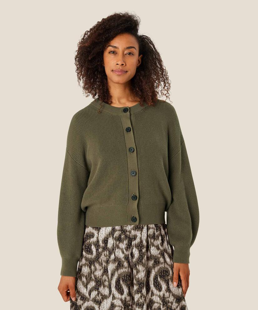 Strickjacke mit gerippten Kanten, Sea Turtle