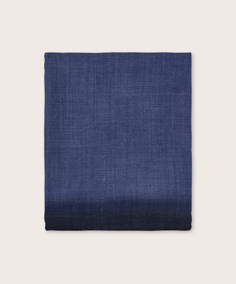 zweifarbiger Schal aus reiner Wolle, Bijou Blue