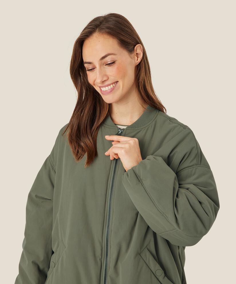 Bomberjacke mit Eingrifftaschen, Vetiver