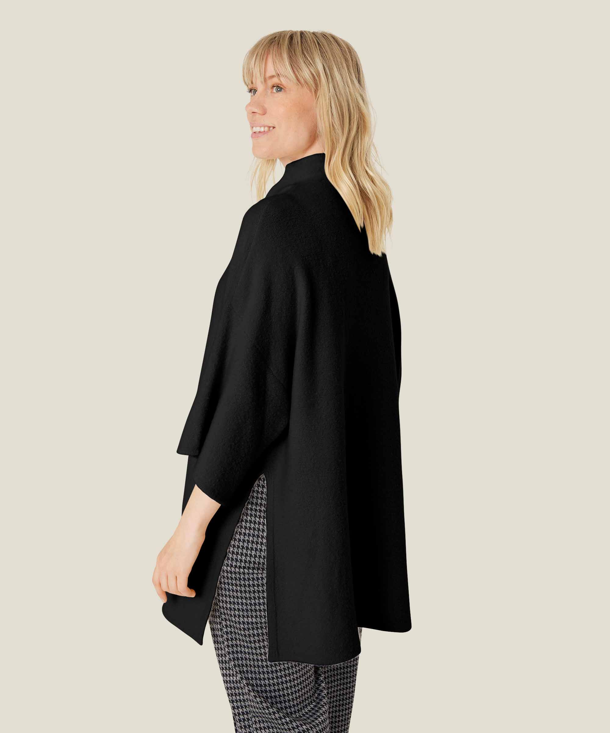 Strickpullover mit weiten Ärmeln, Black