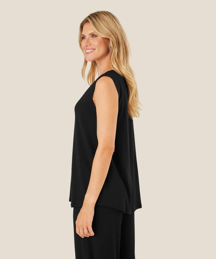 Ärmelloses Jersey-top, Black