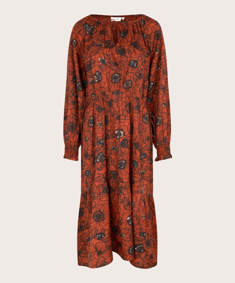 Geblümtes Viskosekleid mit Spitzendetails, Picante