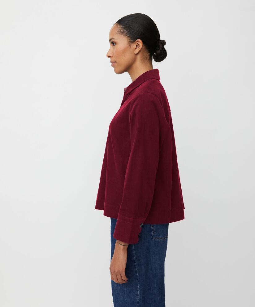 Samthemdjacke Mit Kragen, Tawny Port