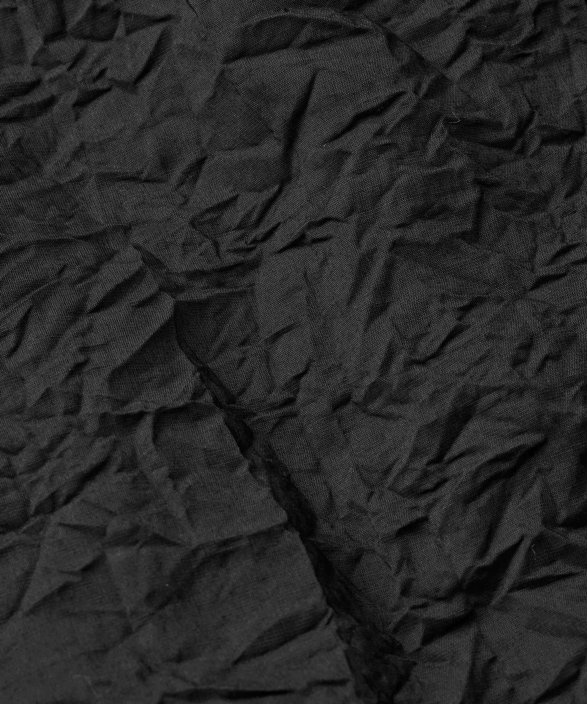 Viskoserock mit Eingrifftaschen und elastischem Saum, Black