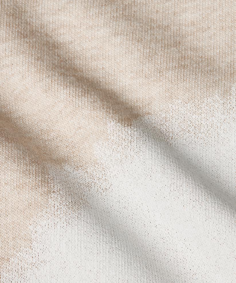 Rundhals-T-Shirt in Sweatshirt-Qualität, Beige melange