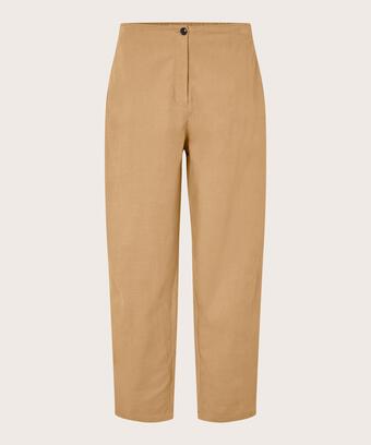 Cordhose mit Gummizug hinten, Travertine